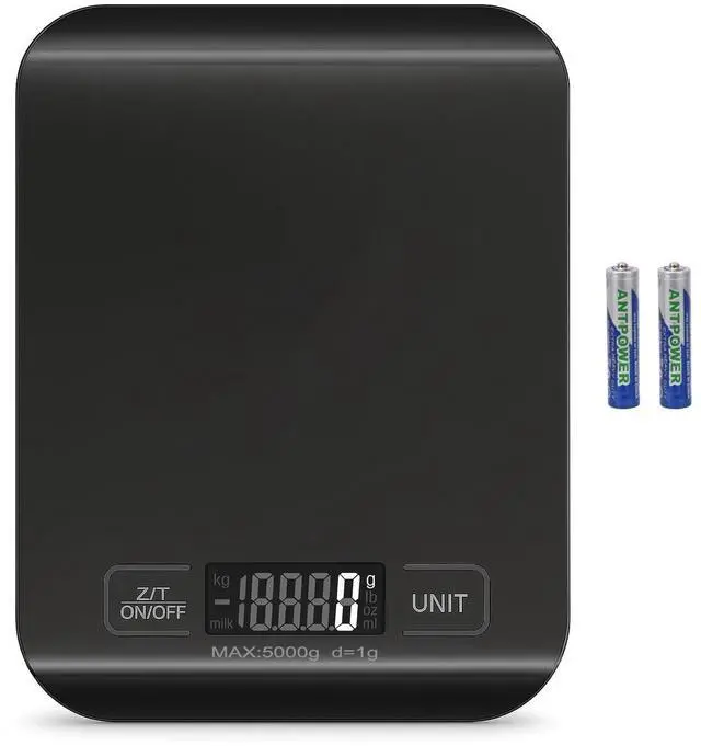 Main image of Digital Shipping Scale,Stainless Steel Panel, Accurate Portable Postal Scale for Packages, Small Business,Kitchen, Food, Handmade, Liquids, and Boutique (Black Battery (5kg/1g))