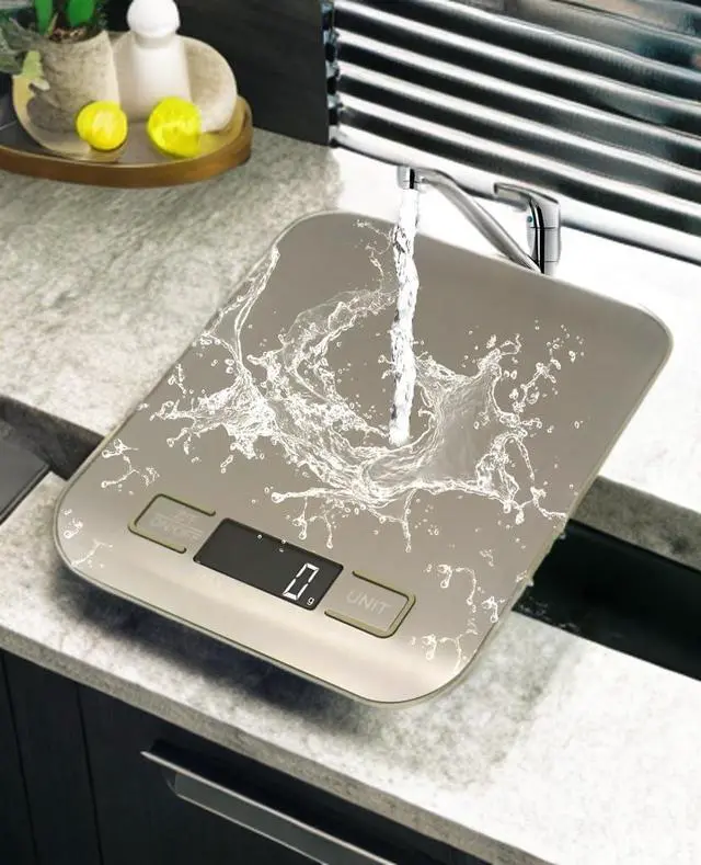 Alt view image 6 of 7 - Digital Kitchen Scale, Food Scale in Grams & Ounces, 1g Precision for Cooking, Baking & Meal Prep, Stainless Steel with LCD Display, Tare Function, Compact for Diet & Coffee Use