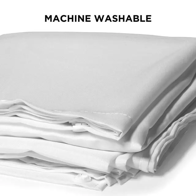 Alt view image 4 of 5 - It's A Snap! Polyester Fabric Snap-in Replacement Shower Curtain Liner with Magnets for Hookless Curtain with No Sheer Window, 70" x 69", Water-Repellent, Easy Install, White