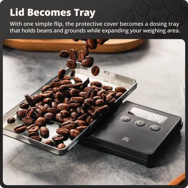 Alt view image 4 of 7 - Digital Espresso Scale with 0.1g Precision, 750g Capacity