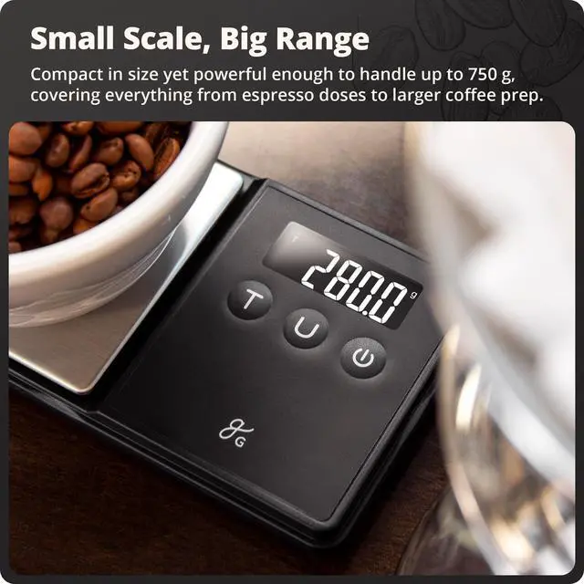 Alt view image 6 of 7 - Digital Espresso Scale with 0.1g Precision, 750g Capacity