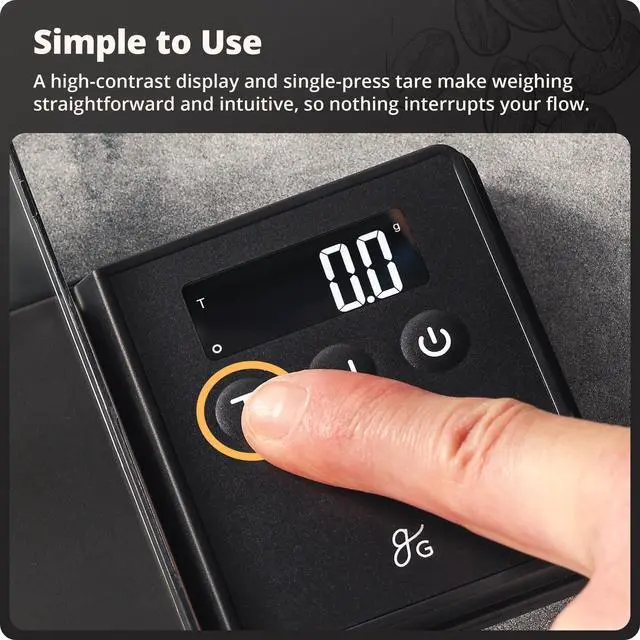 Alt view image 5 of 7 - Digital Espresso Scale with 0.1g Precision, 750g Capacity