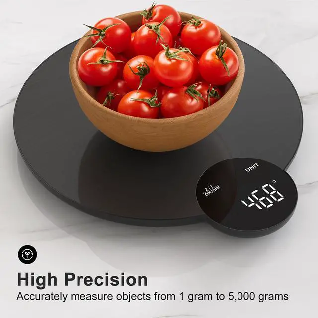 Alt view image 2 of 7 - 1g/0.1oz Precision Food Scale, HD LED Display Digital Kitchen Scale, Stainless Steel, 11lb Capacity for Cooking Baking (Batteries Included)