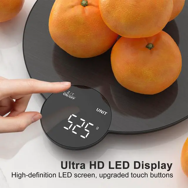 Alt view image 4 of 7 - 1g/0.1oz Precision Food Scale, HD LED Display Digital Kitchen Scale, Stainless Steel, 11lb Capacity for Cooking Baking (Batteries Included)