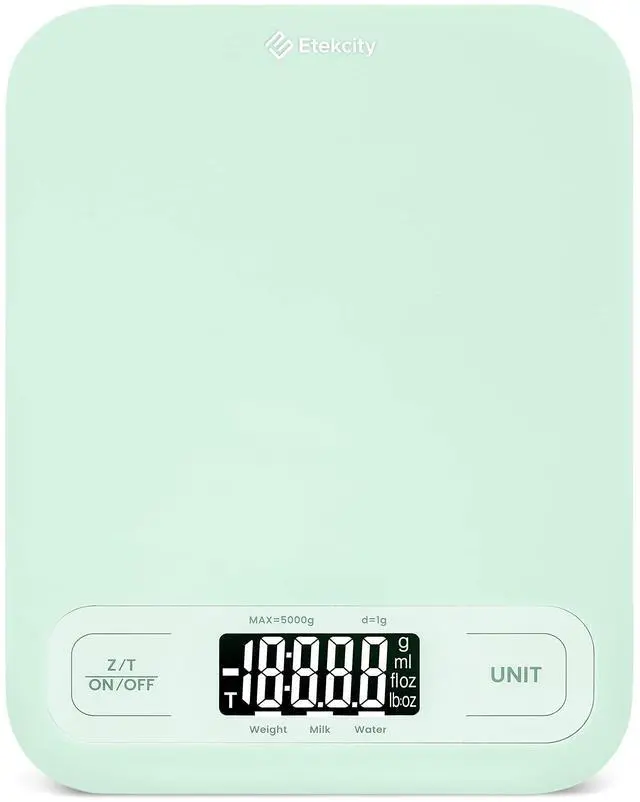 Main image of Food Kitchen Scale, Digital Grams and Ounces for Weight Loss, Baking, Cooking, Keto and Meal Prep, Large, Green