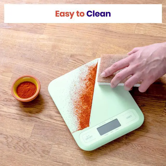 Alt view image 6 of 6 - Food Kitchen Scale, Digital Grams and Ounces for Weight Loss, Baking, Cooking, Keto and Meal Prep, Large, Green