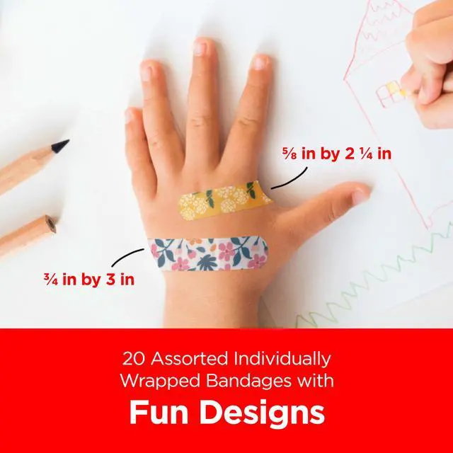 Alt view image 5 of 7 - Brand Adhesive Children's Bandages for Minor Cuts & Scrapes, Wound Care Featuring Minecraft Designs, Fun Bandages for Kids and Toddlers, Assorted Sizes, 20 ct