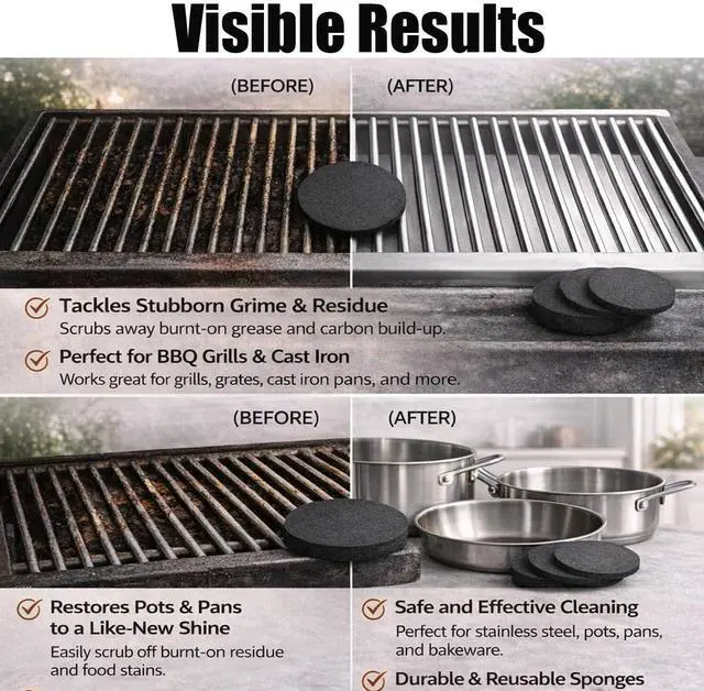 Alt view image 4 of 7 - Steel Sponge for Stainless Steel Pans Cookware,Steelis Sponge for Stainless Steel Surfaces; Leaves No Scratches, Durable Kitchen Sponge (3 PCS)