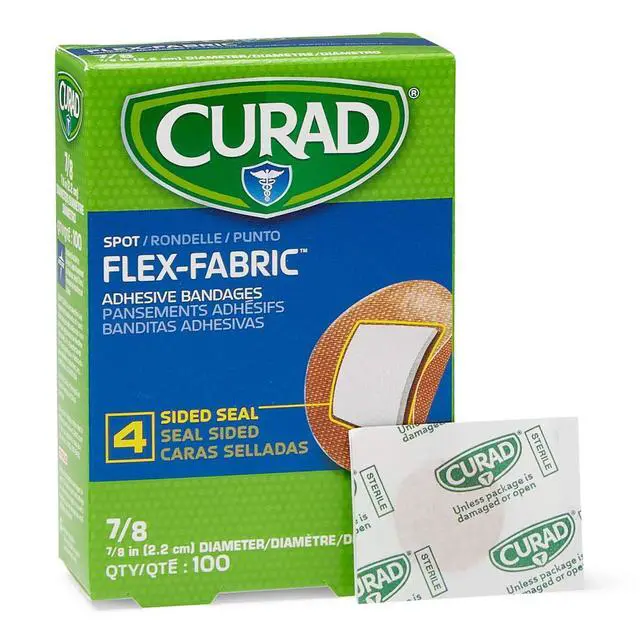 Alt view image 3 of 7 - Curad Flex Fabric Spot Adhesive Bandages, Bandage Diameter is 7/8" (Box of 100)
