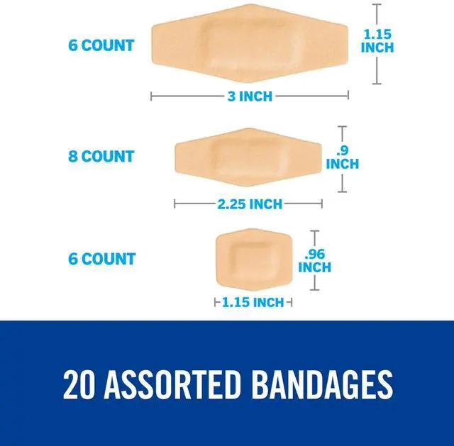 Alt view image 2 of 7 - Waterproof Cushioned Bandages, Assorted Sizes, 20 Count