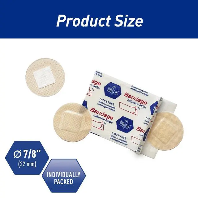 Alt view image 2 of 6 - Sterile Round Clear Spot Bandages,Hypoallergenic,7/8 in,100-Count