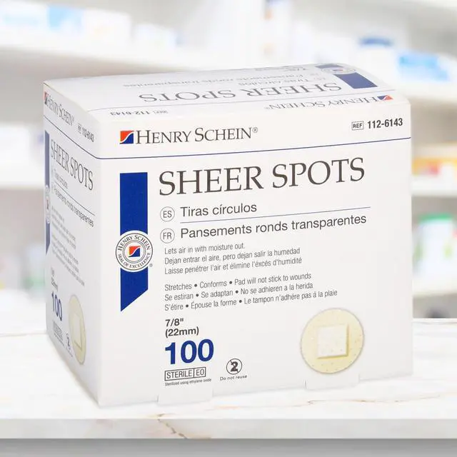 Alt view image 6 of 6 - Sheer Spot Adhesive Bandage, 7/8", Sterile, 100 Ct