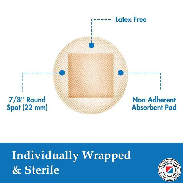 Alt view image 2 of 6 - Sheer Spot Adhesive Bandage, 7/8", Sterile, 100 Ct