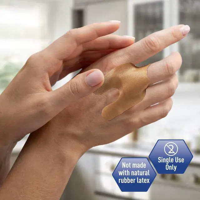 Alt view image 4 of 6 - Fabric Fingertip & Knuckle Bandages,Latex-Free,1.5x3 in,100-Count
