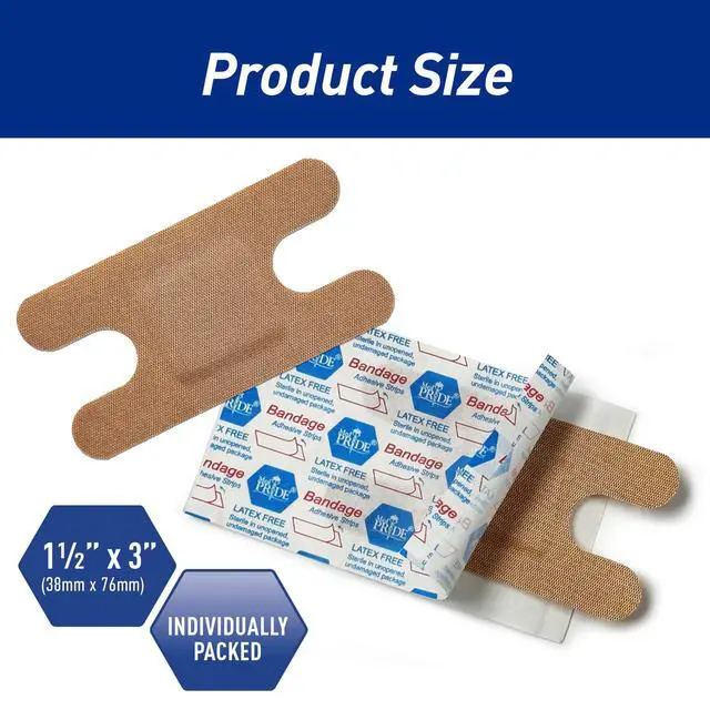 Alt view image 2 of 6 - Fabric Fingertip & Knuckle Bandages,Latex-Free,1.5x3 in,100-Count