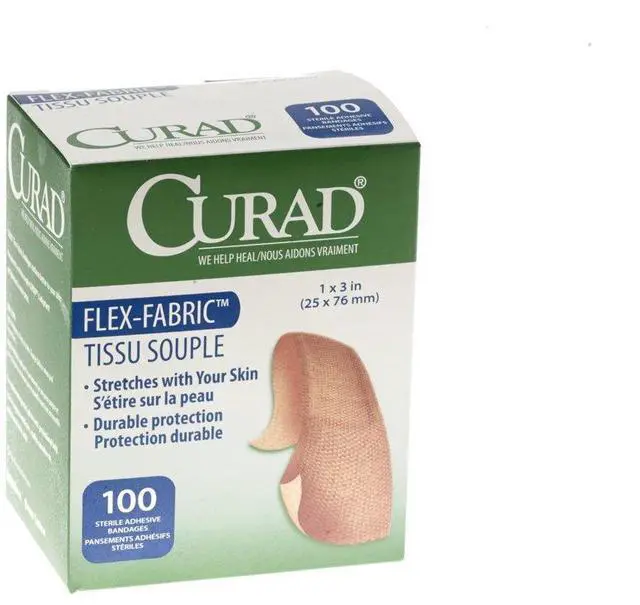 Main image of Flex-Fabric Adhesive Bandage, 1" Width, 3" Length, Pack of 100