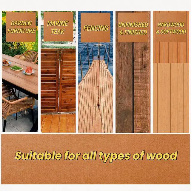 Alt view image 5 of 5 - Marine Grade Brass Teak Scrubber not Cheap Stainless Steel Scrub Scouring Pad | Gentle Non-Scratch Deck | Rustproof | Premium Yacht Wood Restorer - Refinish Wood Furniture & Boat Teak