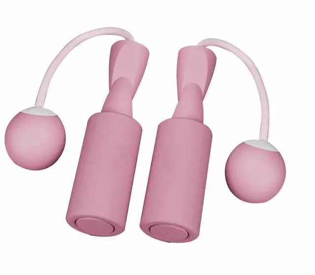 Main image of Weighted Jump Rope Without Rope Skipping Rope No Line Speed Cordless For Fitness Workout Anywhere Ropeless Bod Rope for Exercise Training Beachbody Build (Small Ball Pink)