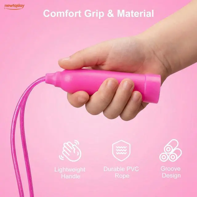 Alt view image 3 of 5 - 5-Pack Soft PVC Colorful Jump Ropes - Gentle Fitness for Home & Gym, Non-Slip Handles, Quiet Use on Floors