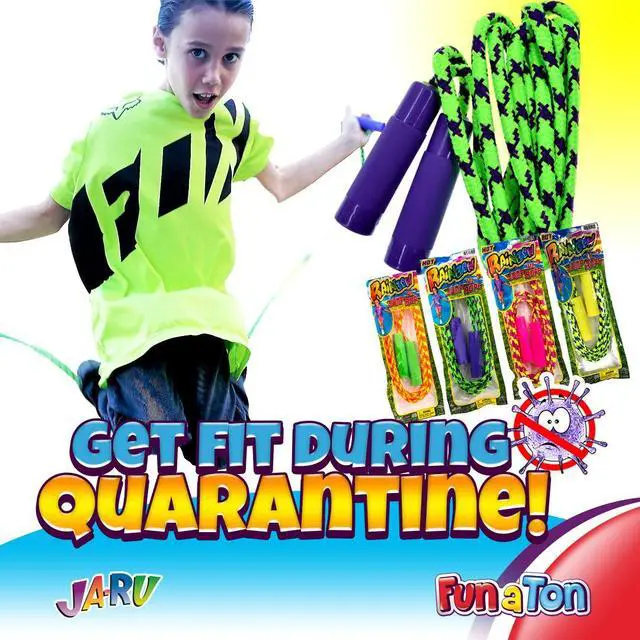 Alt view image 4 of 6 - 7ft Adjustable Jump Rope for Kids (2-Pack) Nylon Braided Skipping Rope for Kids | Playground Toys & Recess Equipment for Elementary School | Gymnastics Party Favors. 1995-2p