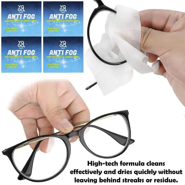 Alt view image 2 of 5 - Anti Fog Wipes for Glasses Pre Moistened Cleaner Lens Wipes for Screens, Binoculars, Face Sheilds, Ski Masks, Swim Goggles, Individual Wrapped Antifog for Eyeglass Cleaner (30 pack)