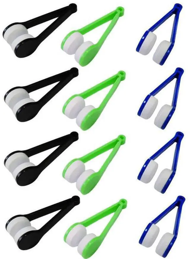 Main image of 12PCS Eyeglass Cleaner, Mini Microfiber Cloths and Brush for Sunglasses, Eyewear and Reading Glasses