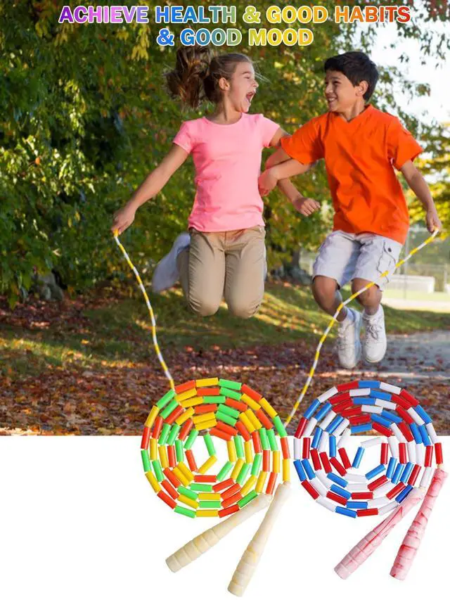Alt view image 7 of 7 - 2 Pcs Bead Jump Rope for Kids Adults, Beaded Jump Rope For Fitness (Yellow+Red)
