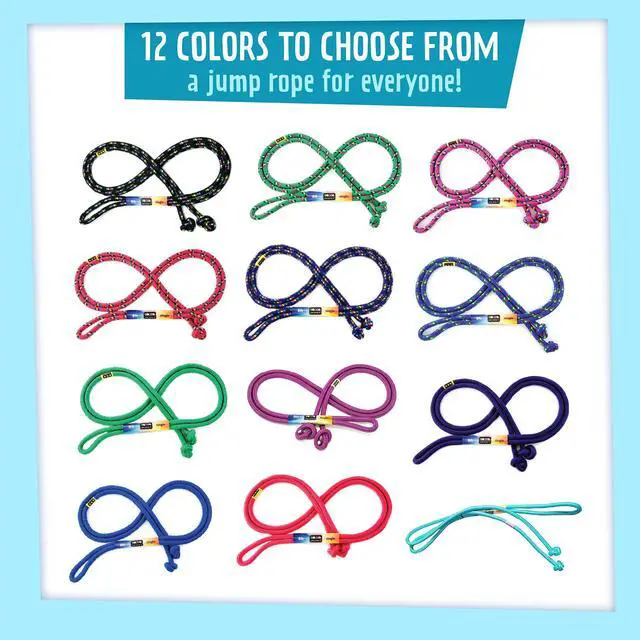 Alt view image 5 of 7 - 8' Foot Single Jump Rope - Active Outdoor Youth Fitness - Red Confetti