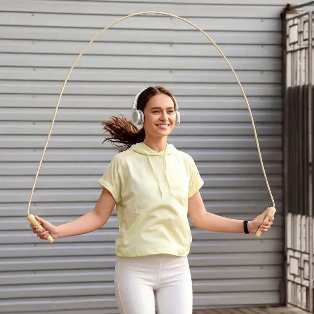 Alt view image 7 of 7 - Jump Rope 8.2 Feet Adjustable Fitness Skipping Jump Rope with Plastic Handles for Outdoor Exercise Sport Party Equipment, Assorted, Macaron Colors(30)