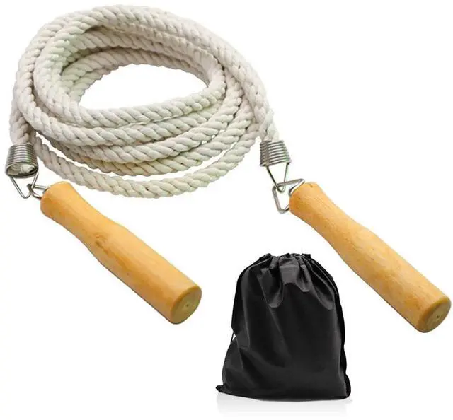 Main image of Long Jump Rope, Multiplayer Skipping Rope with Wooden Handle for Kids and Adult, Team Group Jumping Rope for School Sport and Outdoor Activity, 16ft