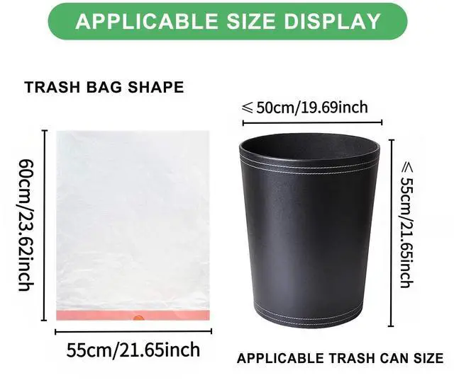 Alt view image 2 of 7 - 6 Gallon Trash Bags Drawstring Unscented - White Medium Kitchen Garbage Bags Plastic 125 Count 22.5 Liter Recycling Office Bathroom Waste Basket Liners Strong Thick Bulk Magesh