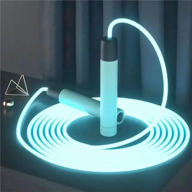 Main image of LED Night Glow Jump Ropes Glowing Skipping Rope for Adjustable Adults Portable Training Sports Fitness Equipment(Blue)
