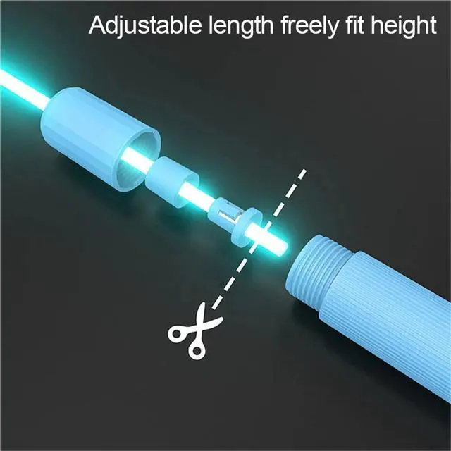 Alt view image 6 of 7 - LED Night Glow Jump Ropes Glowing Skipping Rope for Adjustable Adults Portable Training Sports Fitness Equipment(Blue)