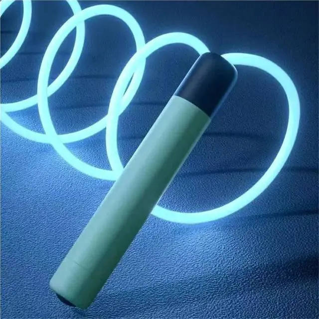 Alt view image 7 of 7 - LED Night Glow Jump Ropes Glowing Skipping Rope for Adjustable Adults Portable Training Sports Fitness Equipment(Blue)