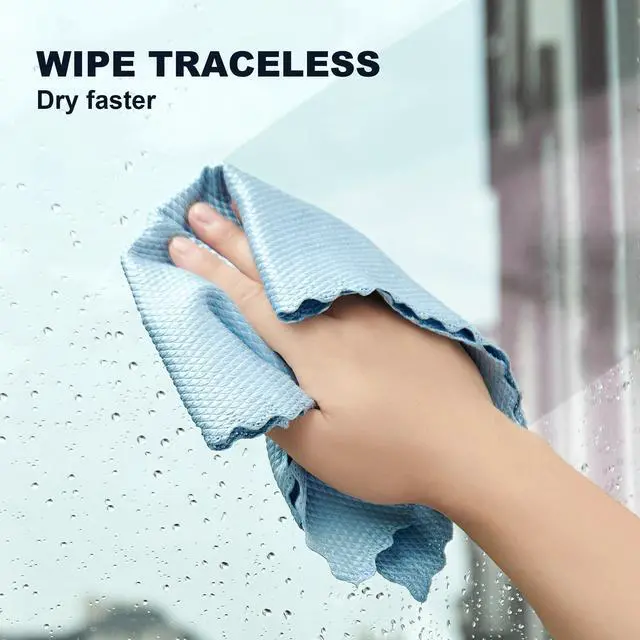Alt view image 2 of 7 - Fish Scale Streak Free Magic Glass Window Cleaning Cloth, Microfiber Cleaning Cloth, Reusable Absorbent Shiny Wipes, Microfiber Towels, Lint Free Dish Drying Polishing Towels, 5 pcs