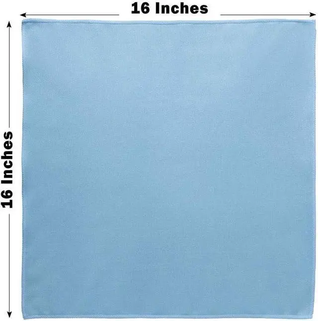 Alt view image 6 of 7 - Microfiber Glass Cleaning Cloths Lint Free Streak Free Quickly and Easily Clean Windows & Mirrors Without Chemicals Polishing Cloth 16x16 Inch 8 Pack Blue