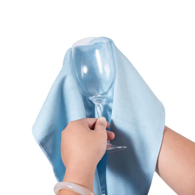 Alt view image 5 of 7 - Microfiber Glass Cleaning Cloths Lint Free Streak Free Quickly and Easily Clean Windows & Mirrors Without Chemicals Polishing Cloth 16x16 Inch 8 Pack Blue
