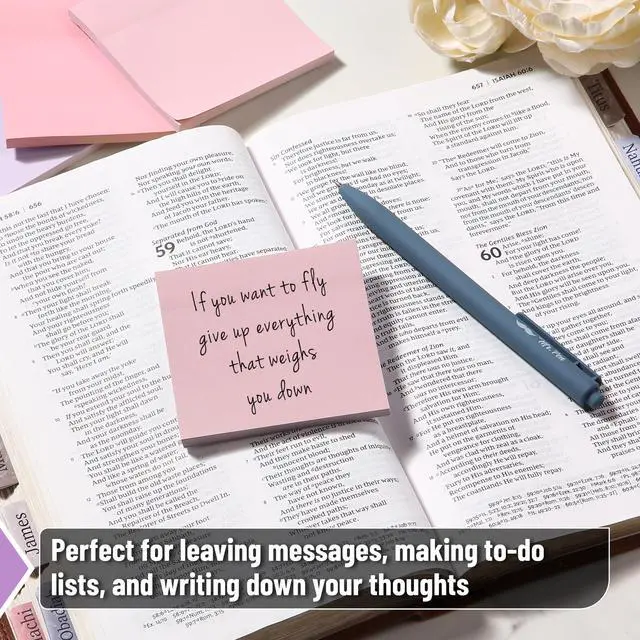 Alt view image 4 of 7 - Sticky Notes, 3"x3", 12 Pads, 600 Sheets, Blooming Reverie