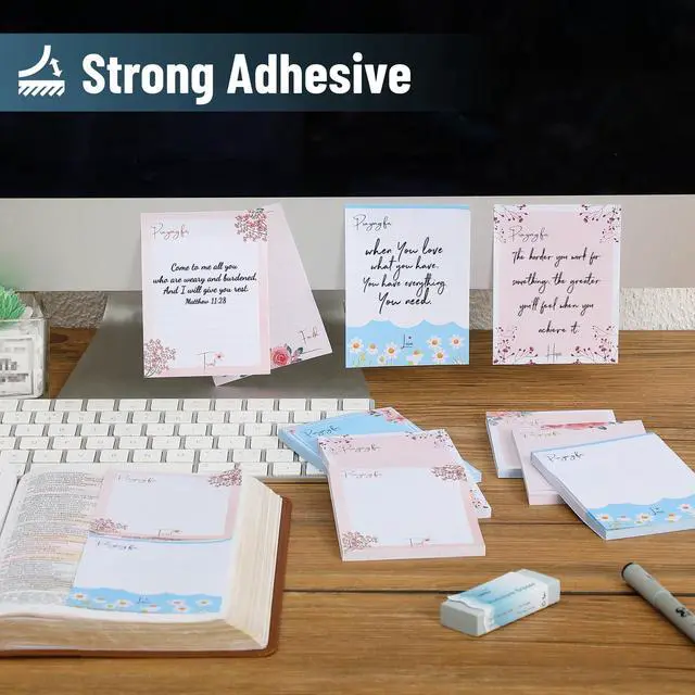 Alt view image 4 of 7 - Floral Lined Sticky Notes, 3" x 4", 6 Pads, 60 Sheets/Pad