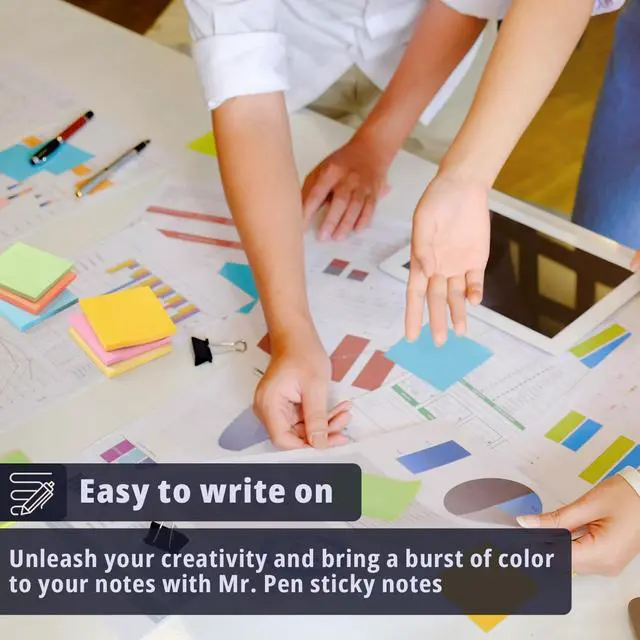 Alt view image 5 of 6 - Sticky Notes, 3"x3", 12 Pads, 720 Sheets, Pastel Colors