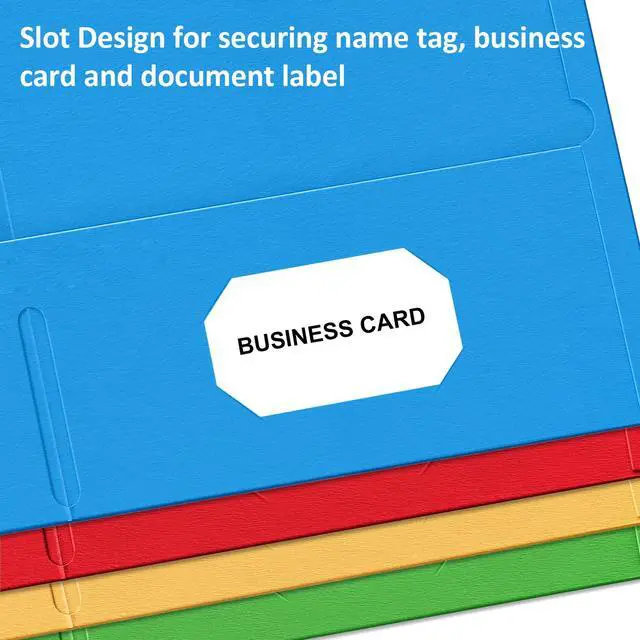 Alt view image 3 of 7 - 2 Pocket Folders, 7 Pack Paper Folders with Pockets, 7 Assorted Colors