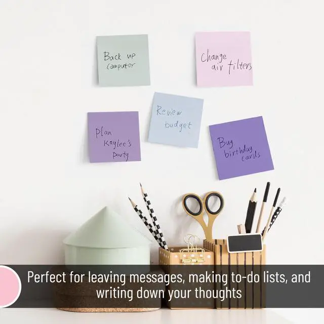 Alt view image 4 of 7 - Sticky Notes, 3"x3", 12 Pads, 600 Sheets, Colorful