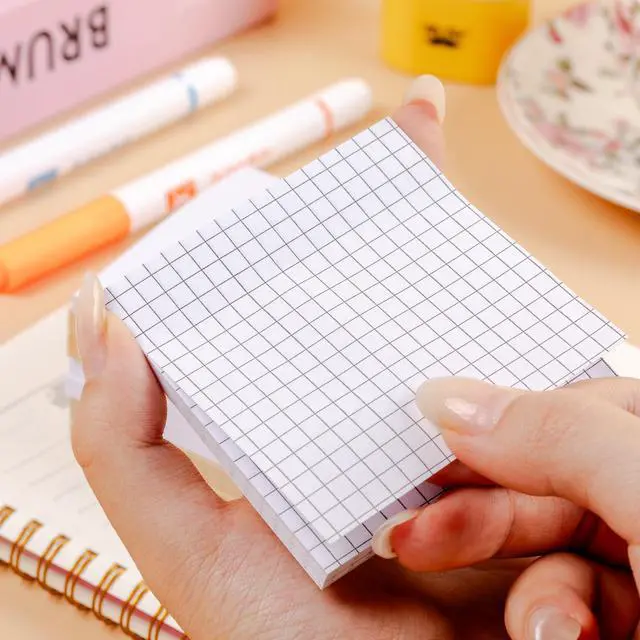 Alt view image 7 of 7 - Lined Sticky Notes Set, 3x3, 8 Pads, 60 Sheets/Pad, Kraft Lined