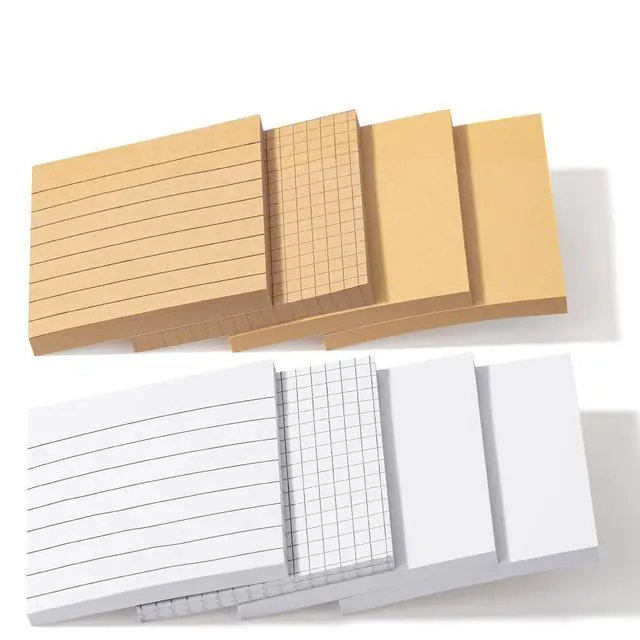 Alt view image 6 of 7 - Lined Sticky Notes Set, 3x3, 8 Pads, 60 Sheets/Pad, Kraft Lined
