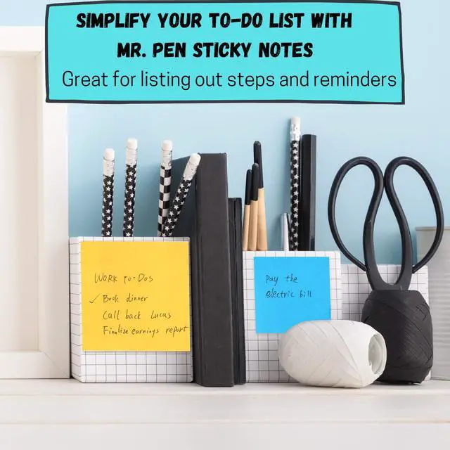 Alt view image 5 of 7 - Sticky Notes Set, 15 Pack, 2"x2", 3"x3", 4"x4", 600 Sheets