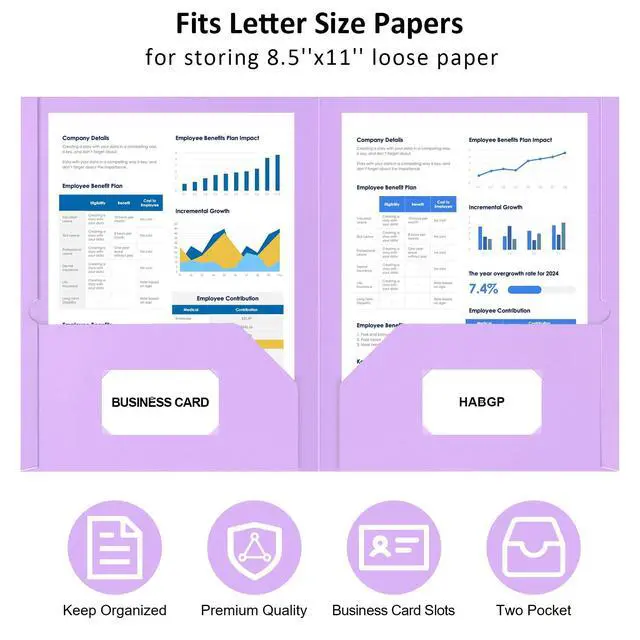 Alt view image 2 of 7 - Folders with Pockets (7 Pack, Pastel Color), Heavy Duty Paper Pocket Folder