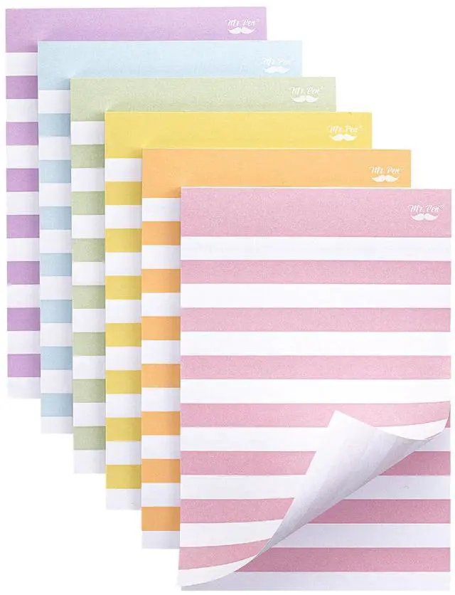 Main image of Lined Sticky Notes, 4" x 6", 6 Pads, 45 Sheets/Pad