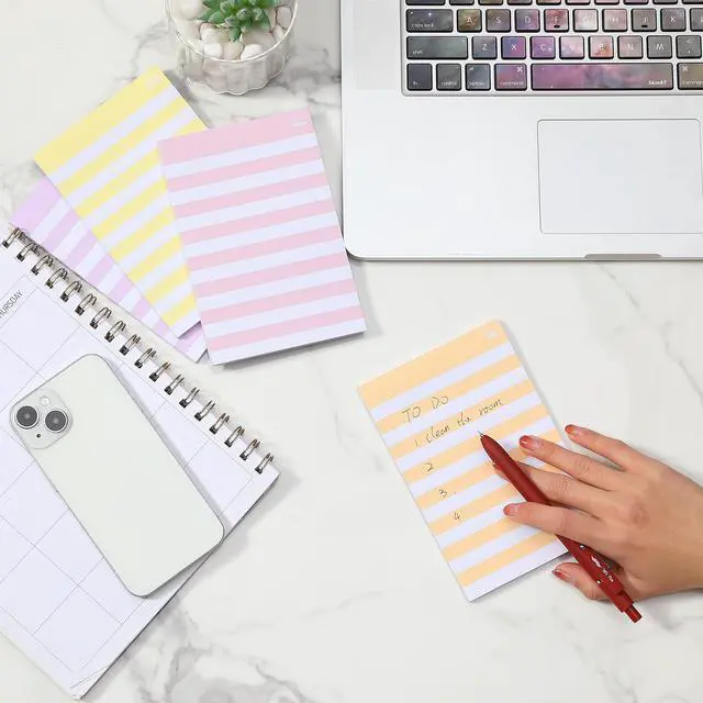 Alt view image 6 of 7 - Lined Sticky Notes, 4" x 6", 6 Pads, 45 Sheets/Pad