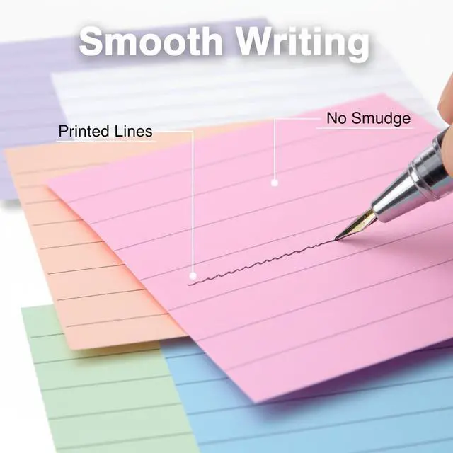 Alt view image 4 of 7 - 3x3in Lined Pop Up Sticky Refills 6 Pads Assorted Color Memo Pads