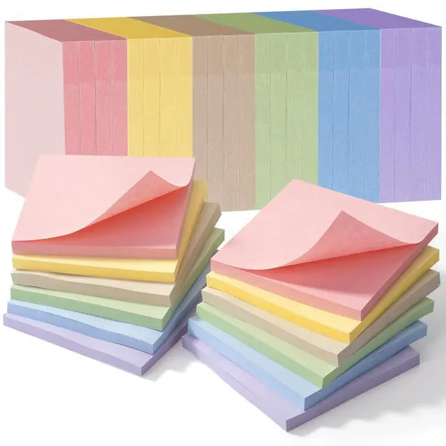 Alt view image 5 of 7 - Sticky Notes, 3"x3", 24 Pads, 1440 Sheets, Pastel Colors